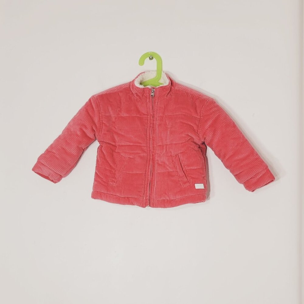 7 For All Mankind Girls Pink 100% Cotton Toddler Corduroy Look Jacket 24M